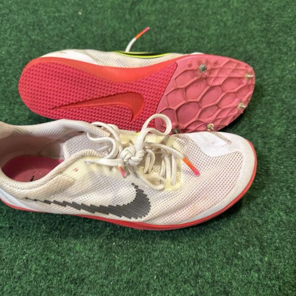 Nike Zoom Victory 3 Track Spikes White Pink Blast DM2334-100 Size 6.5